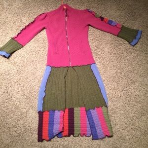 Sweater multicolor coat
